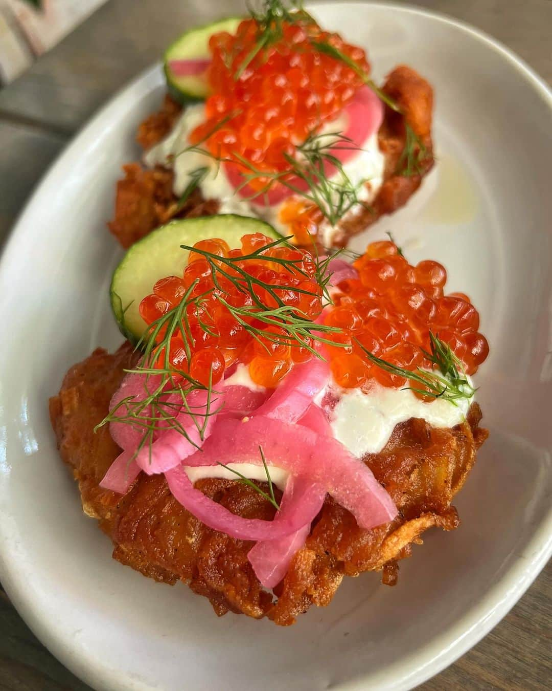 エッグショップのインスタグラム：「Indulge in luxury with our signature CAVIAR AND HASHBROWN PLATE - a sophisticated pairing that’s both decadent and delicious! 🥔🐟🍳 #EGGSHOPNYC 📍151 Elizabeth Street (Nolita) 📍138 N 8th (Williamsburg)」