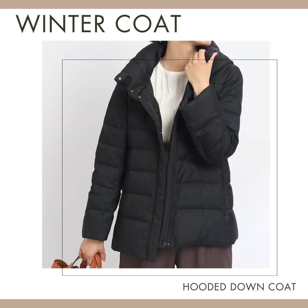 Reflect リフレクトのインスタグラム：「｜COAT STYLE｜  冬コーデの主役『コート』 冬本番に活躍してくれるダウンコートをPICK UP！  身長157㎝と165㎝のスタッフが着こなす 『スタンドカラーフーデッドダウンコート』  細見えを叶えてくれるすっきりシルエットが 嬉しい定番のダウンコートです。  - 商品詳細 - スタンドカラーフーデッドダウンコート No.101-97560｜¥36,960(taxin)  ▼プロフィール@reflect_kobe_officialより、 公式サイトページにリンク頂けます。  #reflect #リフレクト」