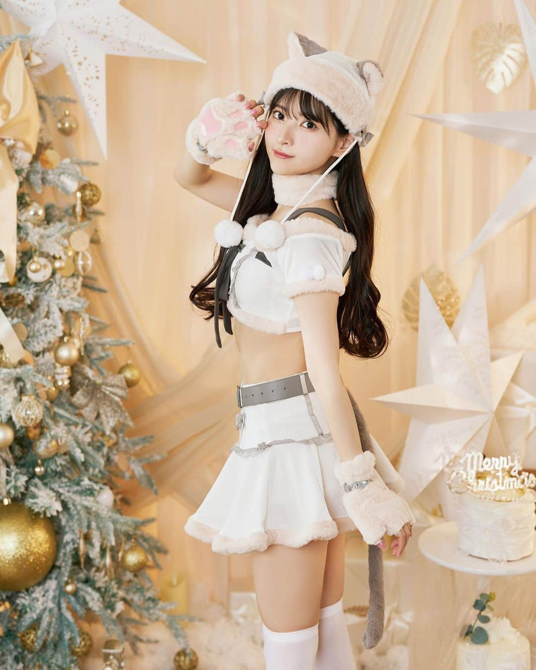 小鳥遊るいのインスタグラム：「#malymoon × #ババババンビ  2023クリスマス第二弾🎄🌟 とってもかわいい姿に変身しちゃいました……❤︎」