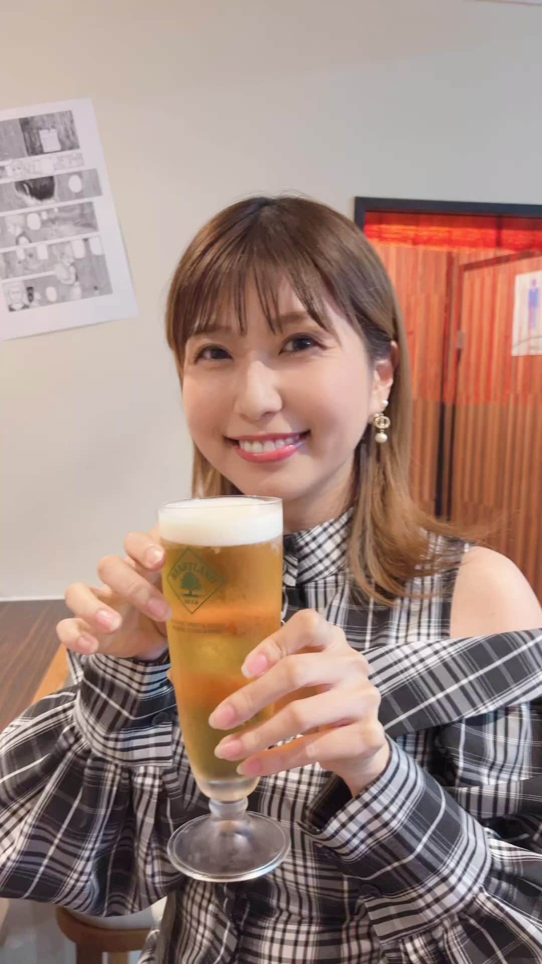 天野麻菜のインスタグラム：「ビール女子。3668」