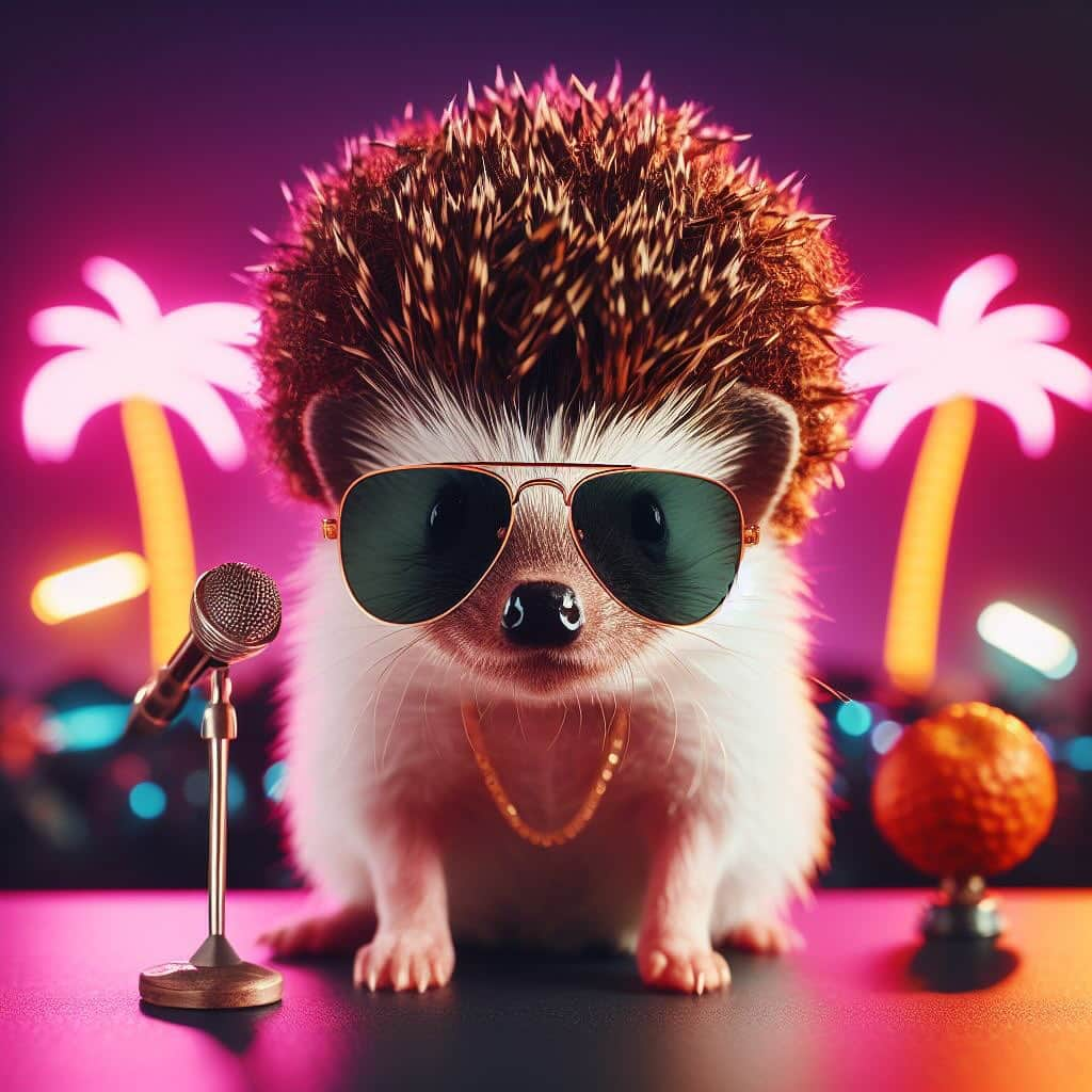 ダーシーさんのインスタグラム写真 - (ダーシーInstagram)「Guess who we are🦔🎤🎶  #aiart#hedgehog#hedgie#cuteanimals#sigmaart#flyinghedgehogs#ハリネズミ#はりねずみ#igel#hérisson#riccio#erizo#고슴도치#刺猬」11月21日 22時26分 - darcytheflyinghedgehog