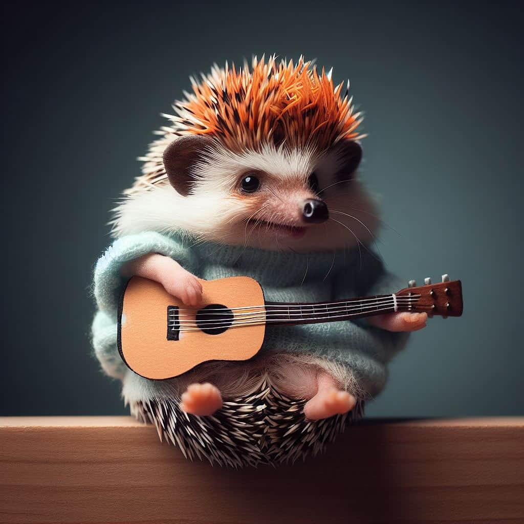 ダーシーさんのインスタグラム写真 - (ダーシーInstagram)「Guess who we are🦔🎤🎶  #aiart#hedgehog#hedgie#cuteanimals#sigmaart#flyinghedgehogs#ハリネズミ#はりねずみ#igel#hérisson#riccio#erizo#고슴도치#刺猬」11月21日 22時26分 - darcytheflyinghedgehog