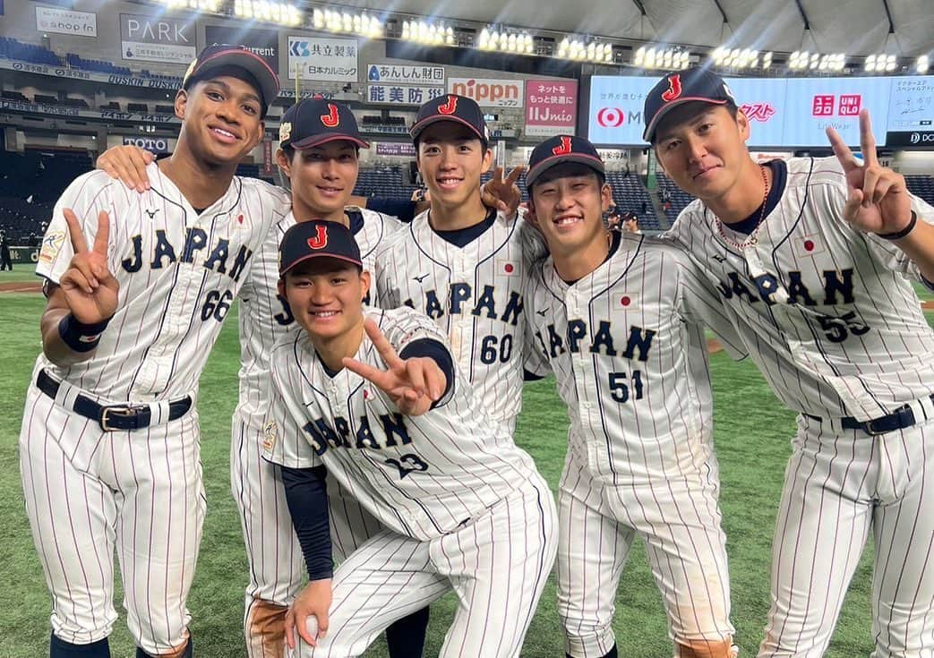 森下翔太さんのインスタグラム写真 - (森下翔太Instagram)「アジアプロ野球チャンピオンシップ2023優勝🏆 ほんとに楽しかったです！ 同世代の人達との時間はより頑張ろうっていう気持ちになりました！ありがとうございます！ またベストナインにも選出されて、また🇯🇵を背負って戦いたいと思いました！ たくさんの応援ありがとうございました😊 #japan  #ベストナイン  #23  #同世代」11月21日 22時28分 - shota.morishita0814