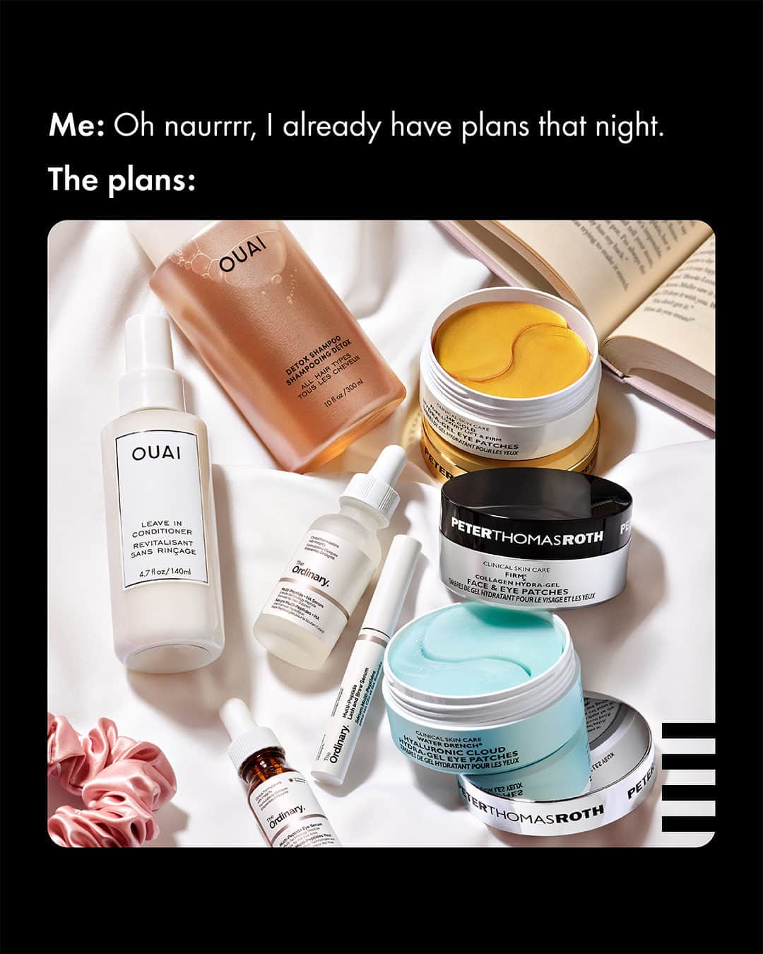 セフォラのインスタグラム：「Maybe next time, tho!  @theouai @theordinary @peterthomasrothofficial  OUAI Detox Shampoo + Leave In Conditioner Hair Set  The Ordinary Power of Peptides  Peter Thomas Roth The Gift of Bright Eyes」