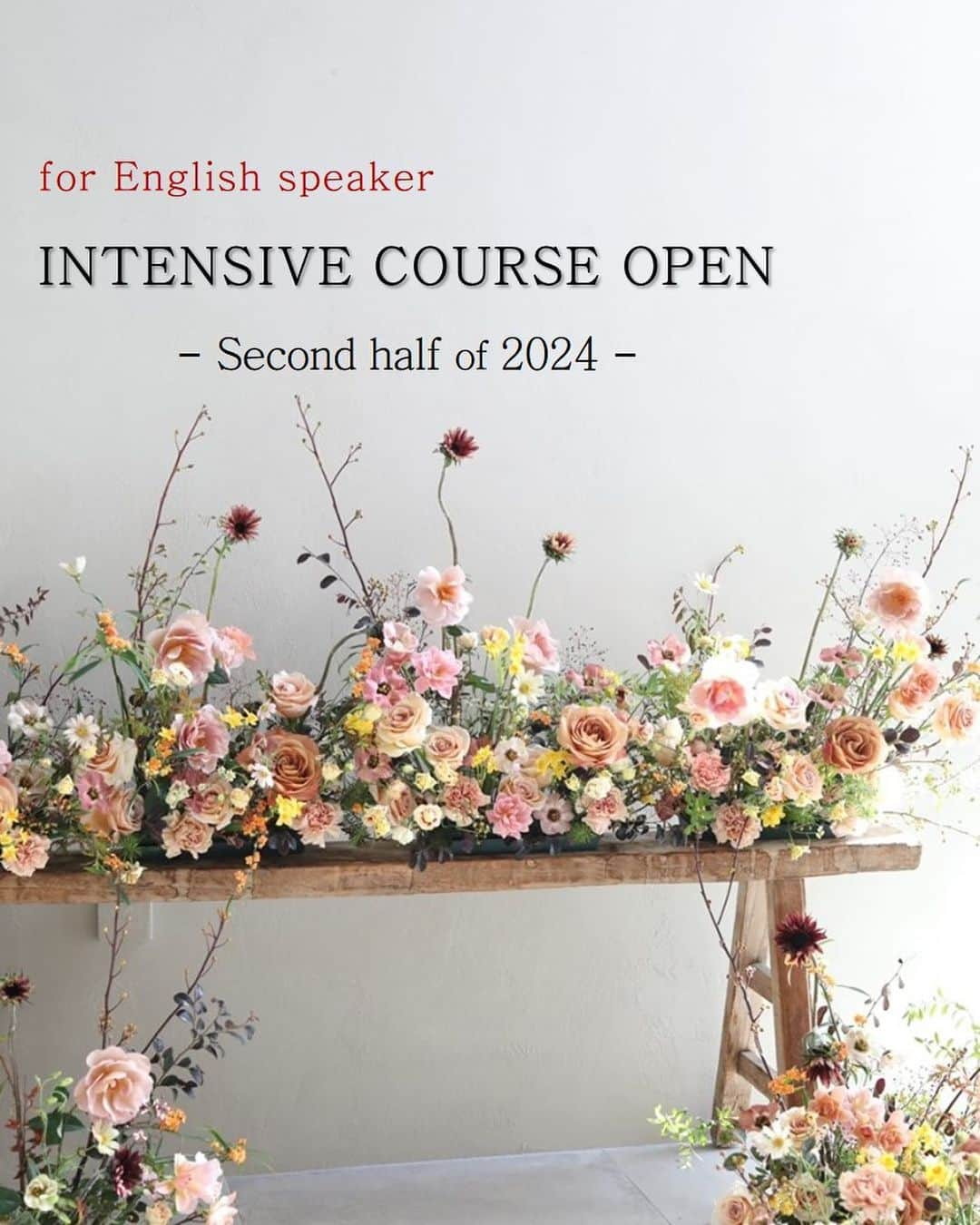 플로리스트 김애진(케이라플레르)のインスタグラム：「Intensive Course Open - 2nd half of 2024 We are opening an intensive course to be held in Seoul in the second half of 2024.  We very carefully designed the curriculum of each course on design based rather than level based. So that participants from overseas can learn as many different floral designs as possible.  Registration is available from now.  Early registration benefit(~Nov 30, 2023) : 100USD DC」