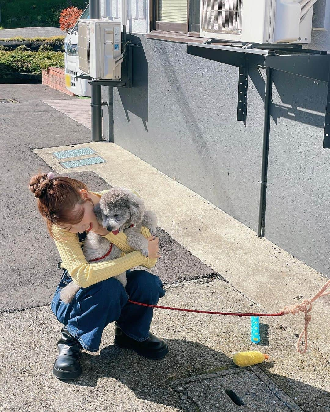 阿部マリアのインスタグラム：「🐶 希望未來的另一半有養狗狗」