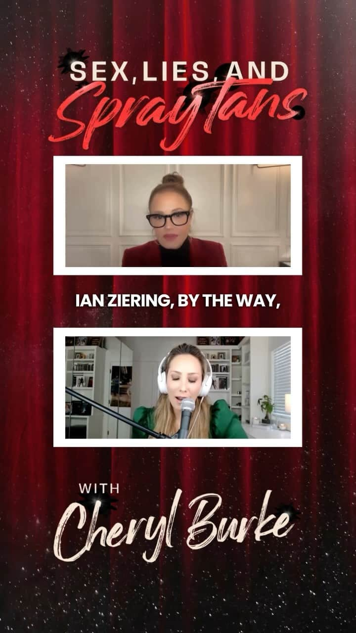 シェリル・バークのインスタグラム：「Part 2 of @sexliesandspraytans with @leahremini is up! And this time she takes over the interview, so it’s my turn to spill the 🫖🎧」