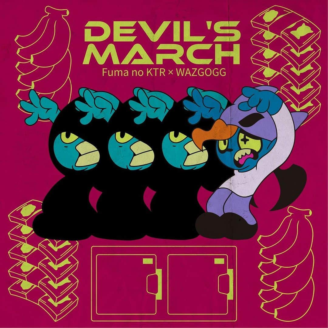 CO-KEYのインスタグラム：「【電撃リリース⚡️】 ⁡ 弊社のFuma no  KTRが待望の新曲 『Devil's March』本日より配信開始‼️ ⁡ 大ヒット中の「How Many Boogie」でもお馴染みの盟友・WAZGOGGと再びタッグを組んだ最強の小悪魔アッパーチューン👿✨ ⁡ 悪魔の誘惑🖤ハマると危険⚠️💯 各配信サイトにて絶賛配信中📲 ⁡ #FumanoKTR #WAZGOGG #DevilsMarch #配信スタート」