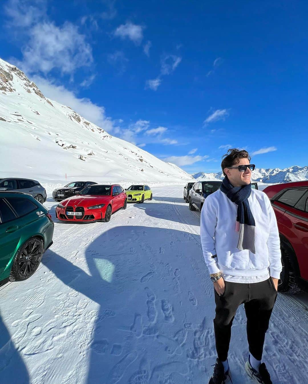 ドミニク・ティエムのインスタグラム：「Winter Technic Drive 2023 ❄️ What an incredible event in an amazing setting!  The organization was world class!  Also a big thank you for my new car, the fully electric i4 M50 BMW 🩵 💙 ❤️  @bmwaustria」