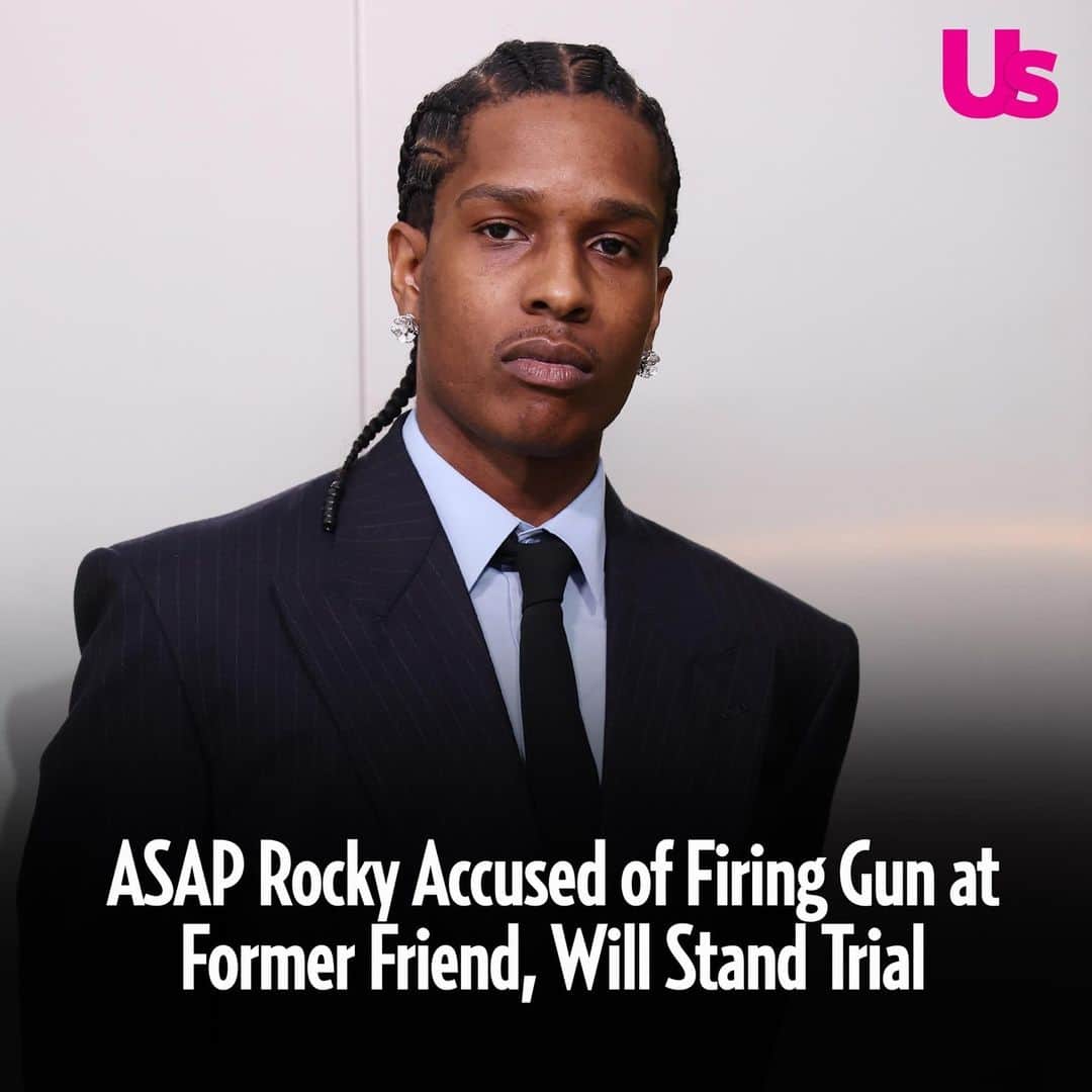 Us Weeklyのインスタグラム：「ASAP Rocky will face trial after being accused by a former friend, ASAP Relli, of firing a gun at him two years prior. Everything to know is at the link in bio. (📸: Getty)」