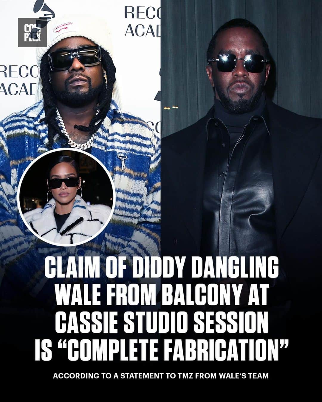 COMPLEXのインスタグラム：「Wale and his team are speaking out against a recently-made-viral claim of the “Max Julien” artist once having been held over a balcony by Diddy, calling the story “a complete fabrication.”  LINK IN @complex BIO for the full story.」