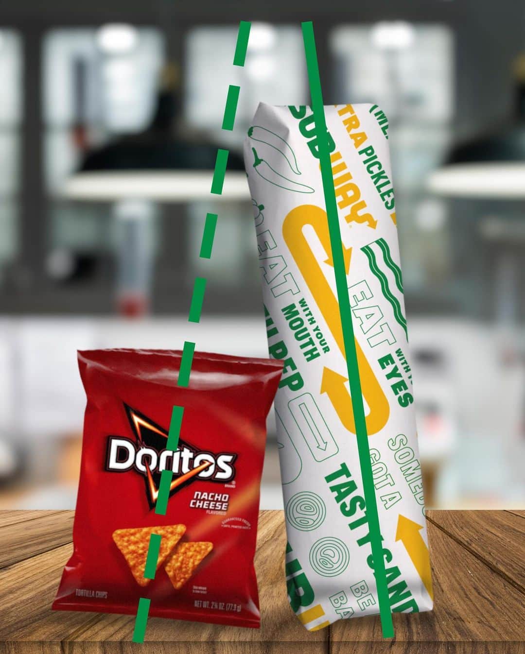 Official Subwayのインスタグラム：「do you think The Beast and Doritos know they’re cuffed for the season or nah?」