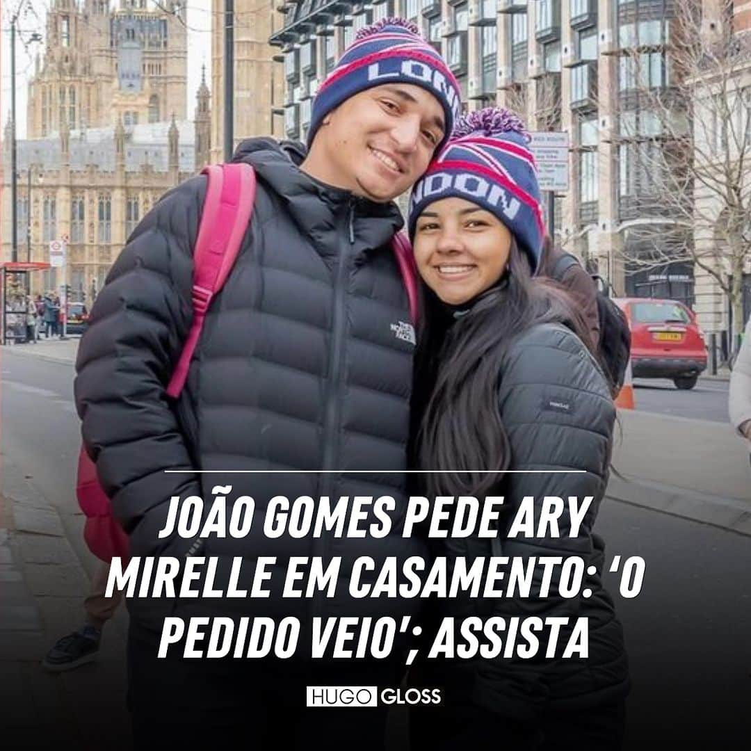 Hugo Glossのインスタグラム：「É muito #Dengo: João Gomes e Ary Mirelle vão casar! O cantor revelou ter pedido a namorada grávida em casamento nesta terça-feira (21), nas redes sociais. Para celebrar a novidade, ambos compartilharam imagens com as novas alianças.  ➡️ Leia a íntegra e veja o vídeo, clicando no link da bio ou no destaque “News”. (📸: Reprodução/Instagram)」