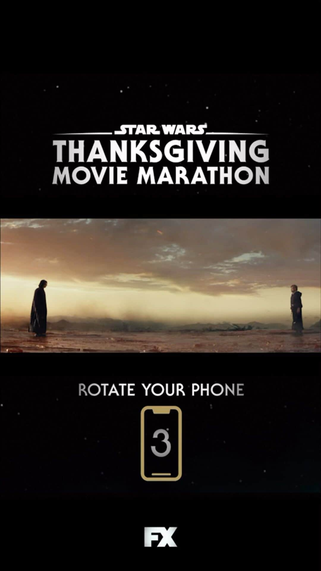 スター・ウォーズのインスタグラム：「This Thanksgiving - feast on your favorite Stars Wars films.   The 2 day movie marathon begins Weds at 7am on FX.」