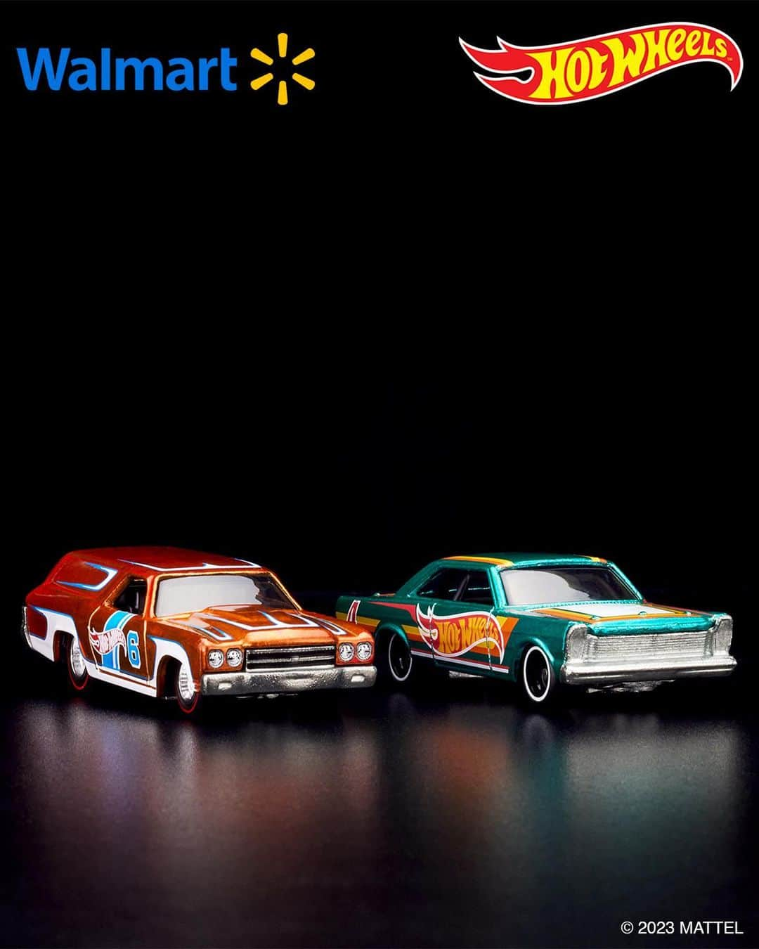 Hot Wheelsのインスタグラム：「Ready to rev up your collection?! This ’65 Ford Galaxie or '70 Chevelle Delivery could be yours when you buy $20 of Hot Wheels die-cast at Walmart.   #HotWheels」