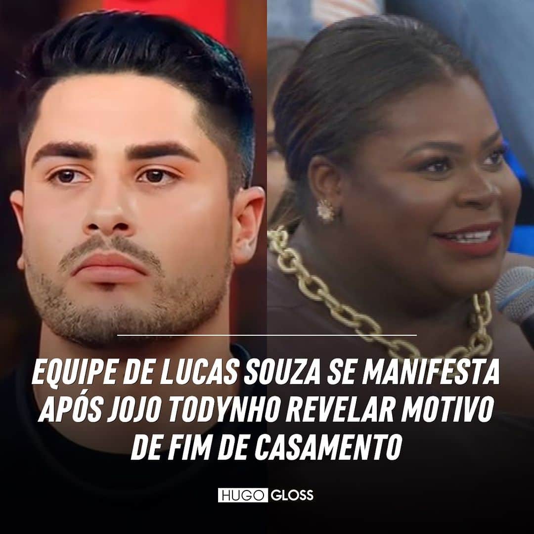Hugo Glossのインスタグラム：「Os representantes do peão se pronunciaram após exposed de Jojo Todynho sobre fim do casamento, nesta terça-feira (21). Em nota, a equipe de Lucas se disse “estarrecida” com os últimos acontecimentos e apontou o que consideram como inconsistência. Em seu depoimento, como se sabe, Jojo chegou a dizer que terminou o casamento com Lucas após flagrá-lo conversando com outros rapazes.   ➡️ Leia a íntegra e veja o vídeo, clicando no link da bio ou no destaque “News”. (📸: Globo; Reprodução/Record TV)」