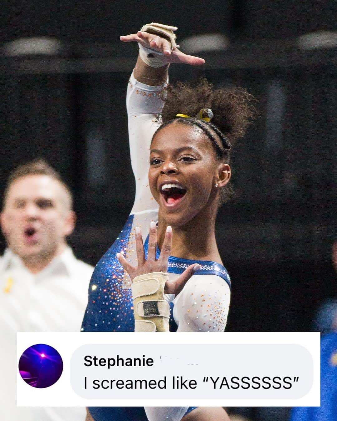Inside Gymnasticsのインスタグラム：「😱🤩🎉 This fan’s reaction to our announcement of Trinity Thomas’ return to Elite is all of us!!! So exciting, right?! ❤️  📸 Erin Long  #gymnastics #gymnast athlete #trinitythomas #paris2024」