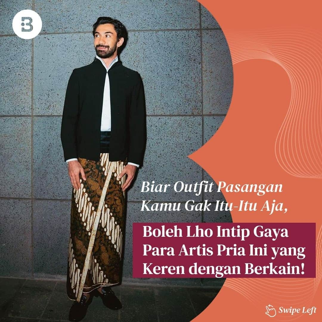 Beauty | Health | Fashionのインスタグラム：「Laki-laki yang biasanya identik dengan outfit simple dan cuek, kayak kalo gak pake kaos ya kemeja. Boleh banget lho jadiin gaya para artis ini jadi referensi kamu dalam berpakaian!😍😍  Selain bikin makin stylish dan keren, look pasangan kamu juga gak monoton nih!🥰 —-- Jangan lupa untuk follow @Beautynesia.id  untuk berita menarik seputar wanita dan lainnya!  Follow juga instagram : @beautynesianews 💄 @mommyasia.id 🤰🏼👶🏻 —---- #fashion #ootd #berkain #kain #outfitformal #rekomendasioutfit #outfit #outfitkain #ootdkain #vidialdiano #dwisasono #jefrinichol #rezarahardian #outfitselebritis #beautynesiaid」