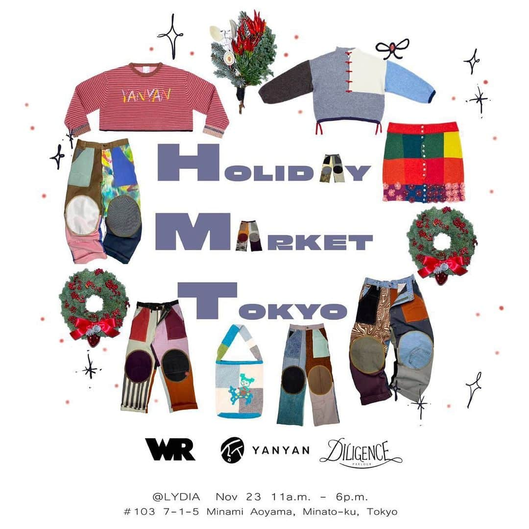 長尾悦美さんのインスタグラム写真 - (長尾悦美Instagram)「📣📣📣 明日11月23日、 1日限定のHoliday Market🎄 なんと‼︎ NYから　@yanyanknits 、 @wildrootz.denim  デザイナーも来日し皆様をお出迎え😍 とってもとーっても素敵なアイテムが並ぶ見逃せないSpecial Marketです🛍️  私と　@alfredbramsen も一緒にスタイリングのお手伝いします🎀  他にもHoliday mood高まる　@diligenceparlour の素敵なXmasリース販売などなど。  盛りだくさん。  楽しみー💘 皆さま、お待ちしてます☺︎  場所📍 港区南青山7丁目1-5 #103  11:00-18:00  （商品のお問い合わせは等は各、ブランドのdmにお問い合わせ下さい。※日本語対応可）私と　@alfredbramsen は対応できかねます🙏）  Dearest Tokyo: Save the date 11/23   We have a holiday market popup coming up!!   🛍️🧶 We will be selling our holiday collection as well as very special pieces from our archives!  🤝Joining us is: Upcycling master @wildrootz.denim The coolest florist @diligenceparlour  🎙️styling advice by @yoshiminagao @alfredbramsen  📍 November 23rd 11AM - 6PM (one day only) #103 7-1-5 Minami Aoyama, Minato-ku Tokyo  🫶Big thank you for hosting us @lydia_creativeagency  🌲See you real soon ✨」11月22日 14時06分 - yoshiminagao