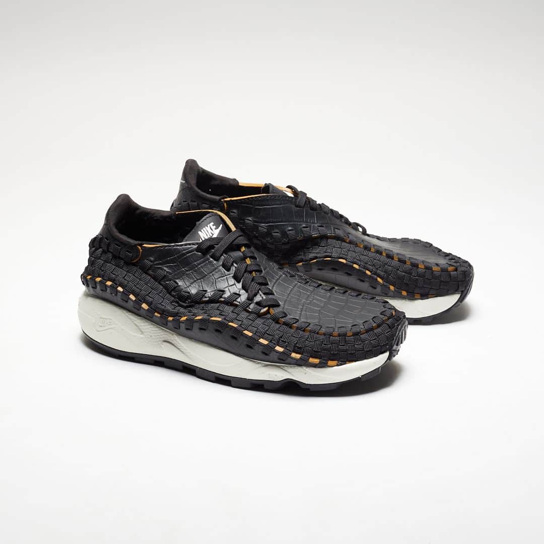 UNDFTDのインスタグラム：「Nike Women's Air Footscape Woven 'Black Croc' // Available now at UNDEFEATED La Brea, Silver Lake, Santa Monica, SF, Las Vegas, Phoenix, New York and Undefeated.com  @nike」