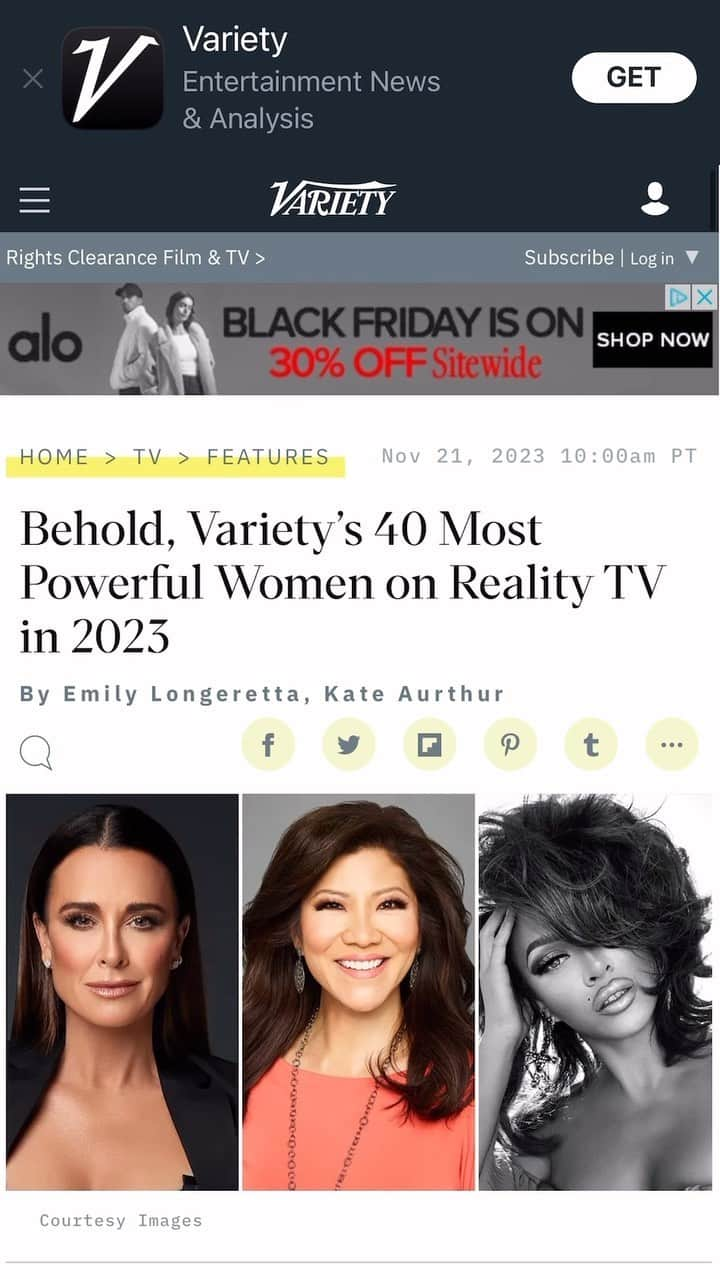 シャネル・ウエスト・コーストのインスタグラム：「Honored to make @variety magazine “40 most powerful women in reality TV” list. Thank you! 🙏🏼🙌🏼💕Read more at variety.com」