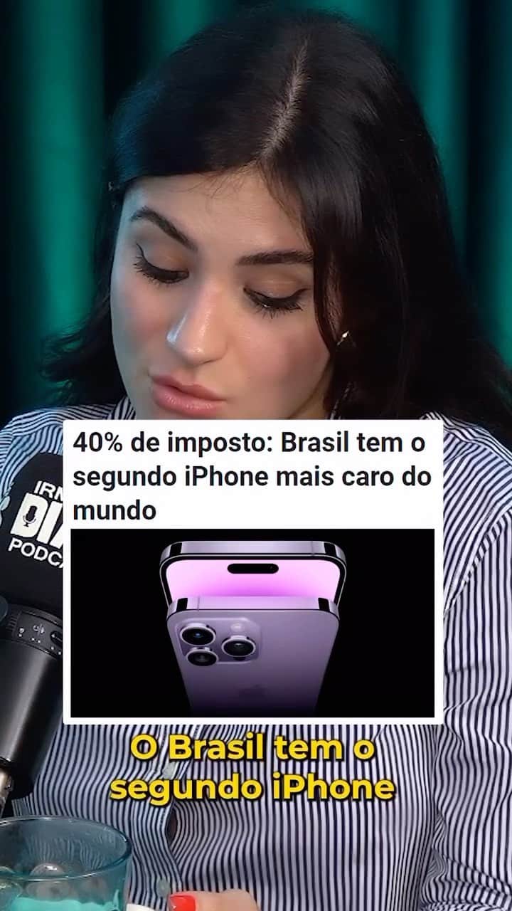 のインスタグラム：「Por que o Iphone é tão caro no Brasil!  . . #iphone #impostos #iphonecaro #irmaosdiaspodcast」