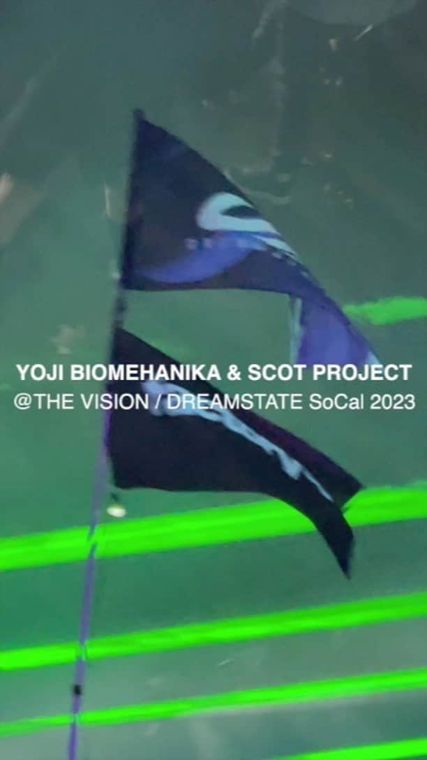 YOJI BIOMEHANIKAのインスタグラム：「Film Diary 2023 NOV 17  YOJI BIOMEHANIKA & SCOT PROJECT THE VISION / Dreamstate SoCal 2023 Videographer : Hilow Fumihiro Hirota  Special Thanks to Kosho Watanabe & his friends 11/17のDreamstateでの1日を、 @djhilow 君がiPhoneで記録したムービーです。お楽しみください!」