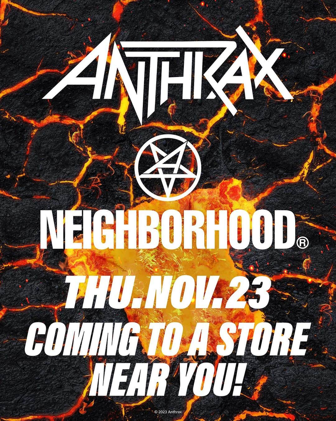 ネイバーフッドのインスタグラム：「⁡ NEIGHBORHOOD®｜ANTHRAX // NOV.23 // ______________________________________ ⁡ @anthrax #nbhd #neighborhood #anthrax ⁡ © 2023 Anthrax」