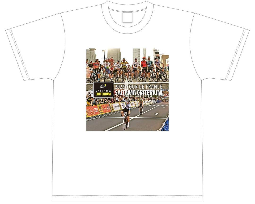 ツール・ド・フランスさいたまクリテリウム のインスタグラム：「🚴💛 本日より販売開始🛒メモリアルTシャツ👕  本日より #さいたまクリテリウム 大会開催を記念したメモリアルTシャツを販売！  お申込み期間は11月28日(火)23:59まで⏰ 期間限定販売となりますので、お買い求めはお早めに💨  #jspocycle #TDF2023 #ツールドフランス #tourdefrance #サイクルロードレース」