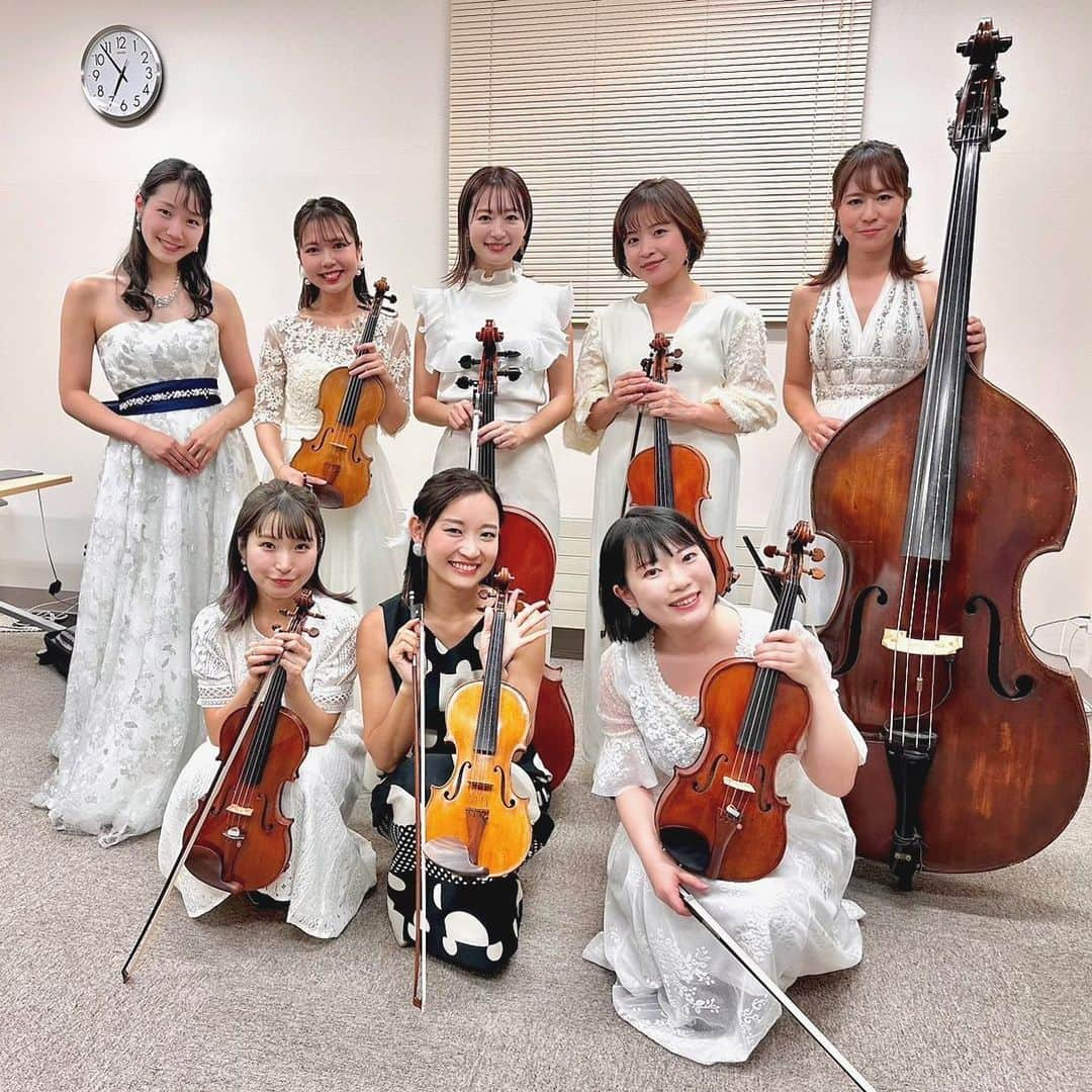 益子侑のインスタグラム：「益子侑＆ステラ・オーケストラ 北海道公演💐 . 温かい幌延町のみなさんと、幸せな時間でした☺️🫰🏻 ありがとうございました💐✨ #北海道公演 #幌延町 #益子侑 #ステラオーケストラ #弦楽 #バイオリン #violin」