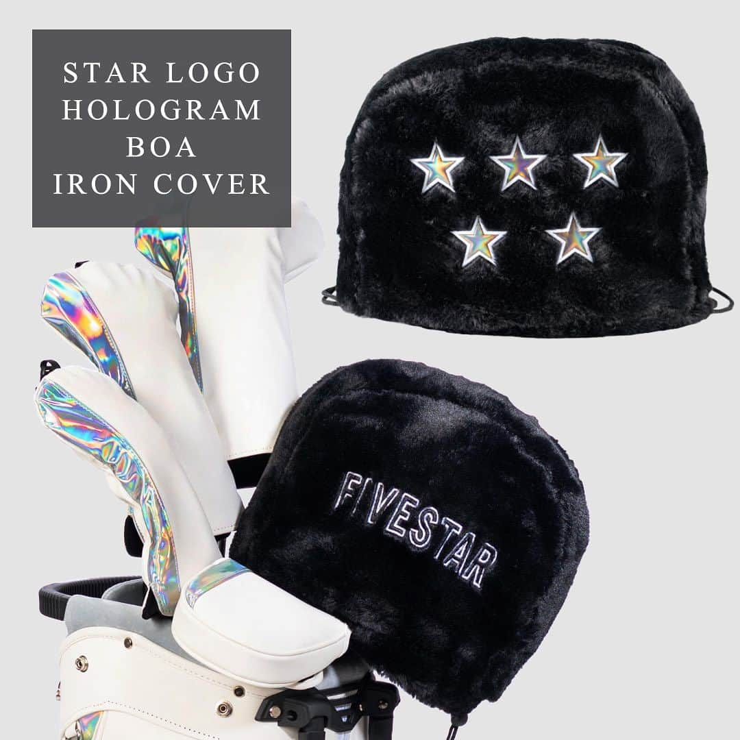 FIVESTARさんのインスタグラム写真 - (FIVESTARInstagram)「☆  --------------------------------  ★ STAR LOGO HOLOGRAM BOA IRON COVER ★  ボア素材を使用したアイアンカバー。 ホログラムの光が煌めき魅惑的です。 周囲の光に反射し、変幻自在な色彩と輝きを放ちます。 大切なクラブをしっかりと保護します。  - Other products -  EMBOSS HOLOGRAM HEAD COVER  EMBOSS HOLOGRAM PUTTER COVER MALLET  STAR LOGO HOLOGRAM STAND CADDYBAG  --------------------------------  ★ オンラインショップにてその他商品、多数販売中 ★ プロフィールのURLから是非お越しください☺︎☆  --------------------------------  ★ SHOP LIST ★  愛知県 セントクリークGC スズキゴルフ パインズGC  岐阜県 スプリングフィールドGC レイクグリーンGC  福岡県 ゴルフウェアショップ825 ザ・クイーンズヒルGC  大分県 G's Factory  宮崎県 ゴルフギャラリーTAKUMI  --------------------------------  #pga #lpga #ゴルフ #ゴルフウエア #ゴルフウェア #ゴルフ女子 #ゴルフ男子 #ゴルフ好き #ユニセックス #ユニセックスコーデ #カップルコーデ #ファイブスター #ファッション #アパレル #ゴルフアパレル #星 #5 #アイアンカバー  #ヘッドカバー  #ボア  #キャディバッグ  #ホログラム  #パターカバー  #マレット  #golf #fivestar #five #star #골프 #高尔夫」11月23日 7時50分 - 5five_star5