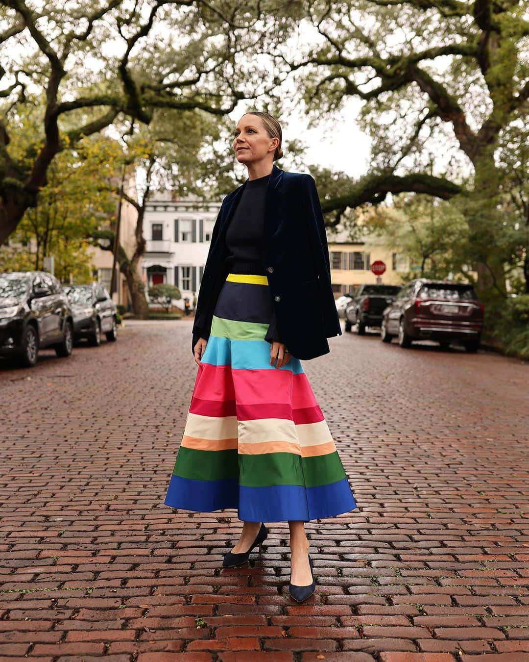 ブレア・イーディーさんのインスタグラム写真 - (ブレア・イーディーInstagram)「<Striped in Savannah with @saks ❤️> see this look and more on the site today! #Saks #SaksPartner」11月22日 23時05分 - blaireadiebee