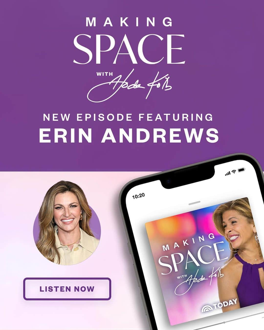 エリン・アンドリューズさんのインスタグラム写真 - (エリン・アンドリューズInstagram)「Sportscaster @erinandrews is an inspiration on and off the field. She joined me on the latest episode of my podcast Making Space to talk about it all. From her incredible career in sports & television, to her journey to becoming a mom. To hear our full conversation, search “Making Space” wherever you get your podcasts, or click the link in my bio 💜」11月22日 23時10分 - erinandrews