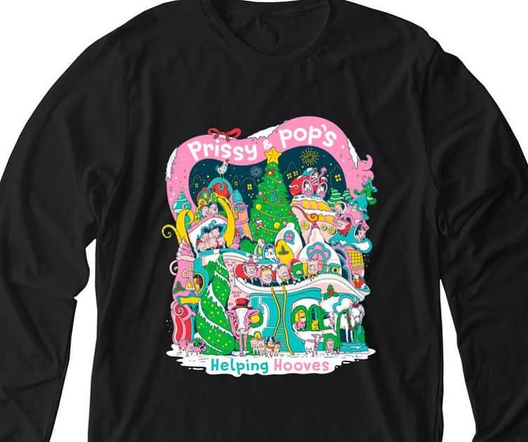 Priscilla and Poppletonさんのインスタグラム写真 - (Priscilla and PoppletonInstagram)「🎄ONLY ONE MORE WEEK🎄…Have you seen our holiday design inspired by our Grinchmas/Pigmas photo? Silly Pop is the Grinch. This design is available on tees, hoodies, sweatshirts and more with each style coming in a variety of colors (youth sizes available, too). Swipe through to see a small sample of what’s available and click the ⭐️LINK IN OUR BIO⭐️ to shop.   The best part about purchasing one is that the proceeds go to our 501c3 non-profit animal rescue so you will be helping our rescued farm friends over @prissyandpops_helpinghooves or in this case Prissy and Pop’s Helping Hoove-ville (see what I did there). They are only available for one more week to make sure you get them in time to wear them before Christmas. They make great gifts, too! ThOINKs for your support! Let us know what you think of the design below.🐷🎄 #grinchmas #pigmas #prissyandpopshelpinghooves #PrissyandPop」11月22日 23時13分 - prissy_pig