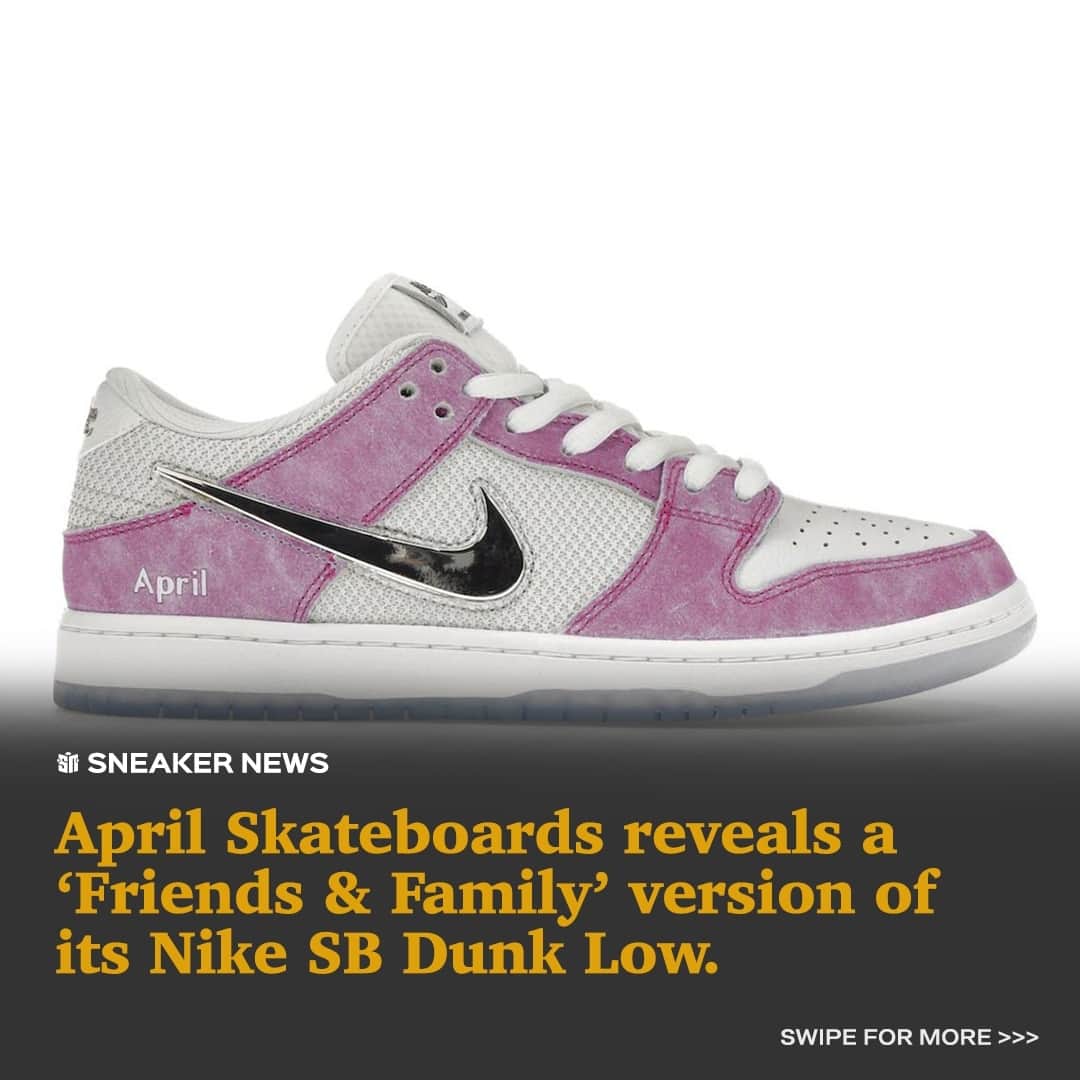 Sneaker Newsのインスタグラム：「Shane O’Neill's @aprilskateboards recently showed off its @nikesb collaboration in action via a new video 🛹⁠ ⁠ The 49-second clip sees everyone from @rayssalealsk8 to @guymariano riding in April's "Turbo Green" collaboration set to drop at skate shops on November 27th. @dashawnjordan, however, is seen wearing a pink edition of the Nike SB Dunk Low – reported to be for 'Friends & Family' only. ⁠ ⁠ Tap the LINK IN BIO for full details.」