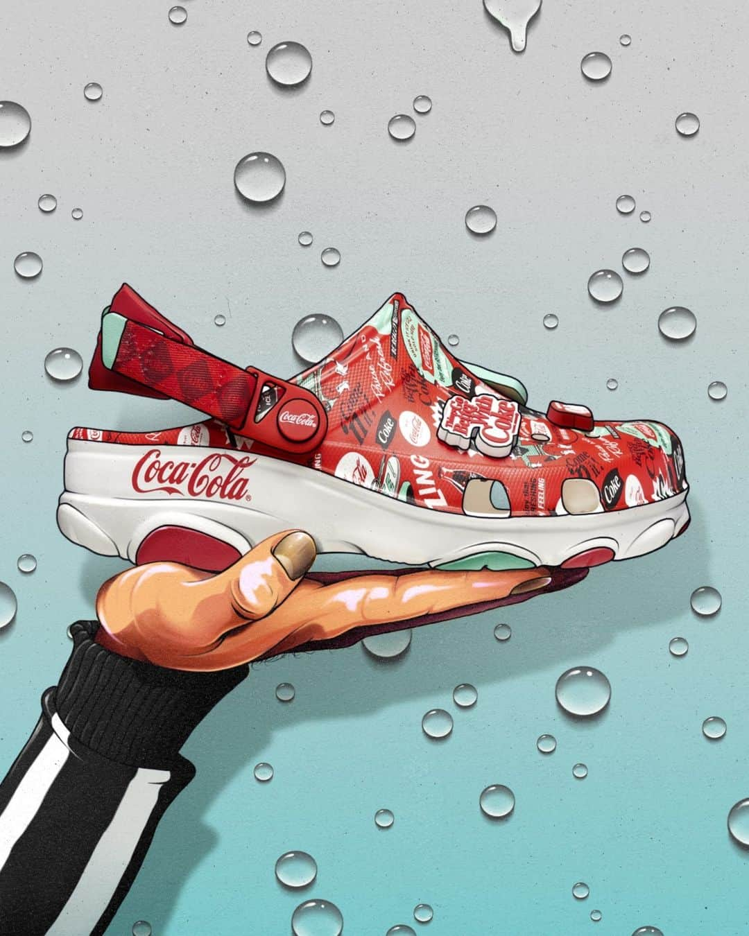 Foot Lockerのインスタグラム：「A refreshing take 🥤  Crocs x Coca-Cola is now available online.  🎨 : @chrisbmurray」