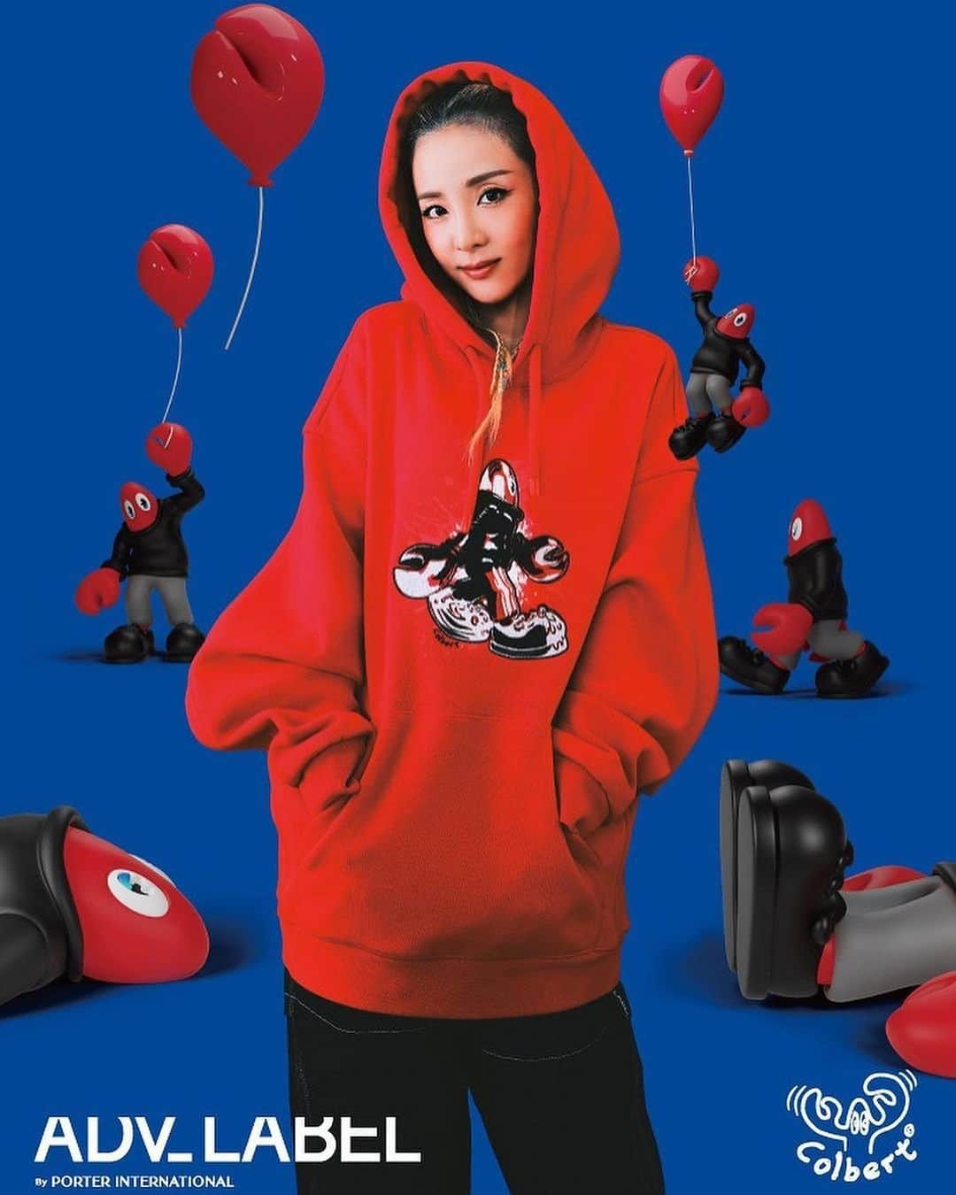 のインスタグラム：「Sneak Peak👁️ my friend @daraxxi in Lobster In Adventure 🦞🦞🦞 #comingsoon my collaboration with @adv_label & @porter_international 💫💫💫 Looking fwd to see u in Taipei next week 🌈 #philipcolbert #sandarapark #dara #lobsterinadventure #advlabel」