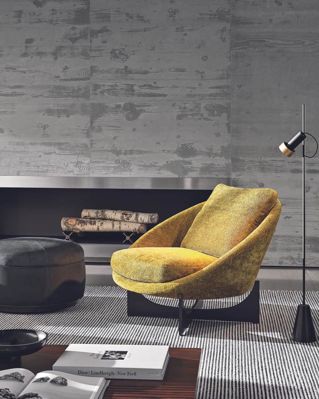 Minotti Londonのインスタグラム：「Designed by Italian-Danish duo @gamfratesi, Lido is a comfortable basket-like nest, with a round seat.   The design is inspired by the 1950s, one of the key themes of the 2021 Indoor Collection, expressed in a seat with a continuous, enveloping curved line that defines the padded body.  The line recalls the typical stylistic marks of Brutalist architecture, with cushions adding a comfortable feel.  Tap the link in our bio to discover the Lido Armchair.  #lido #minotti #minottilondon #luxuryfurniture #interiordesign #madeinitaly #armchair #livingroomdecor #livingroomideas #livingroomdesign #gamfratesi」