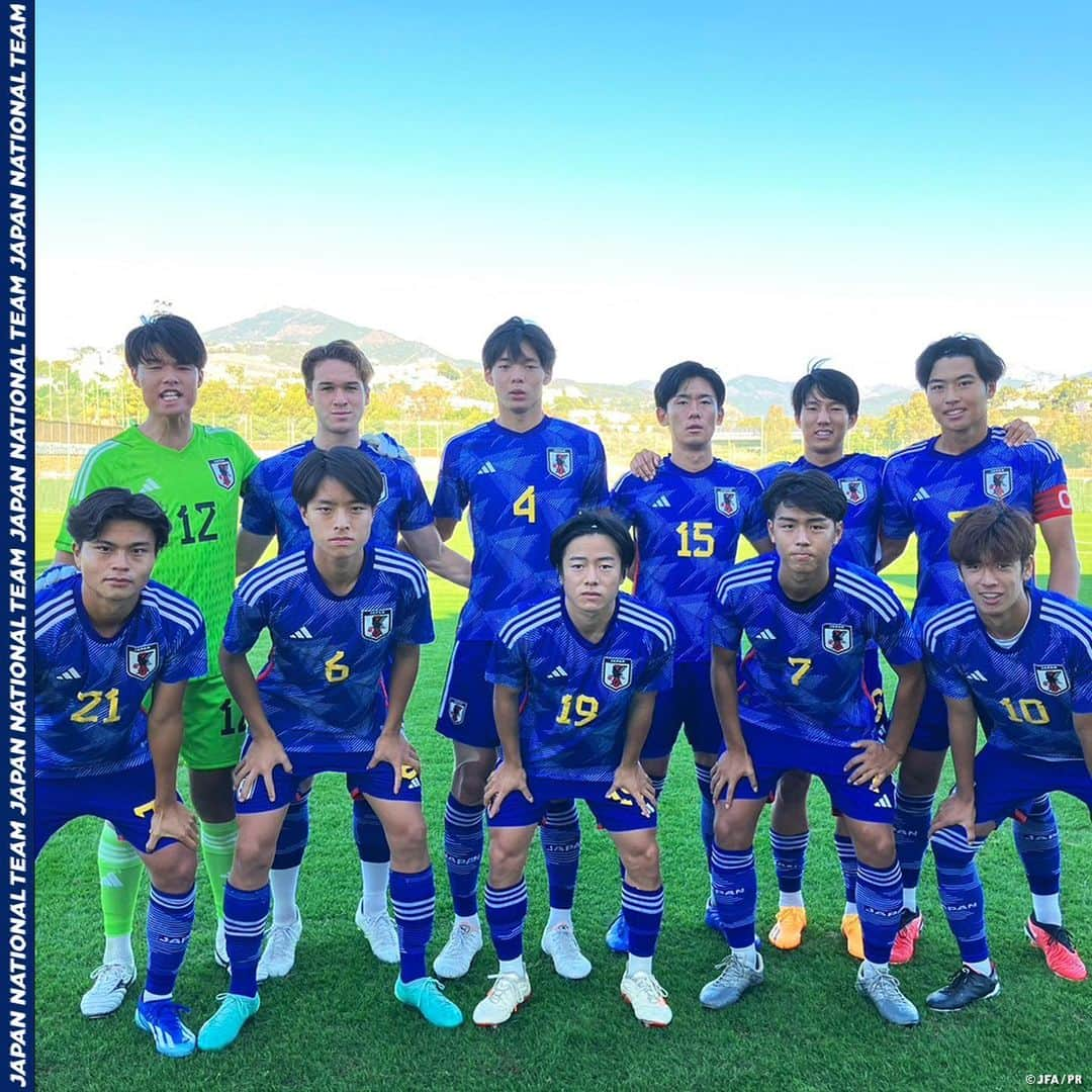 日本サッカー協会のインスタグラム：「. 🔹U-18日本代表🔹 【2023.11.21 Match Report✍️】  スペイン遠征 最終戦、U-18ルーマニア代表と対戦🇯🇵⚔️🇷🇴 #大関友翔 選手 #舩橋京汰 選手のゴールで、2-0と勝利を飾りました✨  詳しいレポートはプロフィールのJFA公式サイト『JFA.jp』から✍  #夢への勇気を #U18日本代表 #jfa #daihyo #サッカー日本代表 #サッカー #soccer #football #⚽️」