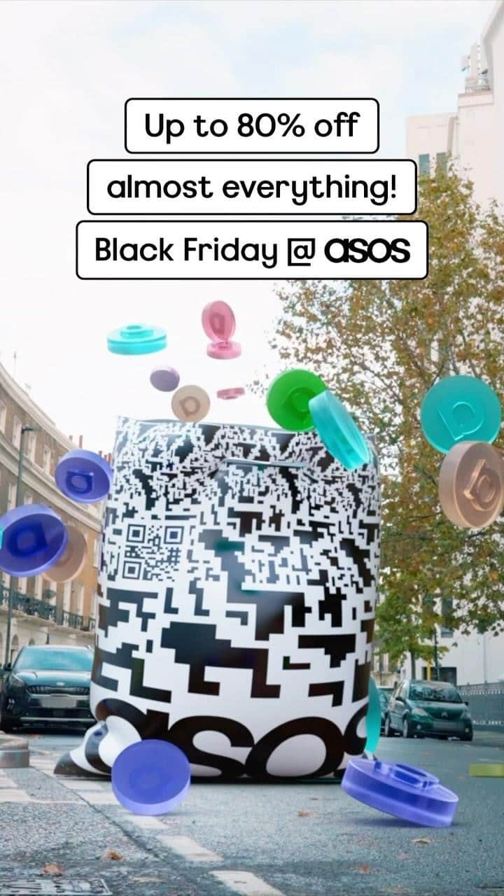 ASOSのインスタグラム：「APP EXCLUSIVE 📲 Black Friday’s landed EARLY! Get up to 80% off almost everything RN 👀🛍 #ASOSBlackFriday」