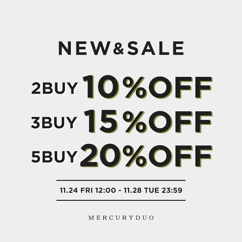 MERCURYDUOさんのインスタグラム写真 - (MERCURYDUOInstagram)「《 WEBINFO 》 ⁡ ／ 　BLACK FRIDAY  &CYBER MONDAY ＼ ⁡ ⁡  5日間限定開催中✔︎ 11.24 FRI 12:00 -  11.28 TUE 23:59 ⁡ ⁡①BLACK FRIDAY ⁡ ② セールアイテムがポイント20倍  ③新作&セールアイテムが 　２BUY10%OFF 　３BUY15%OFF 　５BUY20%OFF  ④対象の予約アイテムが10%OFF  @miyukichan919  #渡辺美優紀 さんWEBマガジンも 本日より公開開始✔︎ ⁡ ⁡ 詳細は @mercuryduo_styling トップURL、 またはストーリーからCHECK！ ⁡ ＿＿＿＿＿＿＿＿＿＿＿＿＿＿ ㅤ ⁡ @mercuryduo_com ⁡ #MERCURYDUO #マーキュリーデュオ #公式通販runwaychannel ⁡ ＿＿＿＿＿＿＿＿＿＿＿＿＿＿ ㅤㅤ」11月24日 12時05分 - mercuryduo_styling