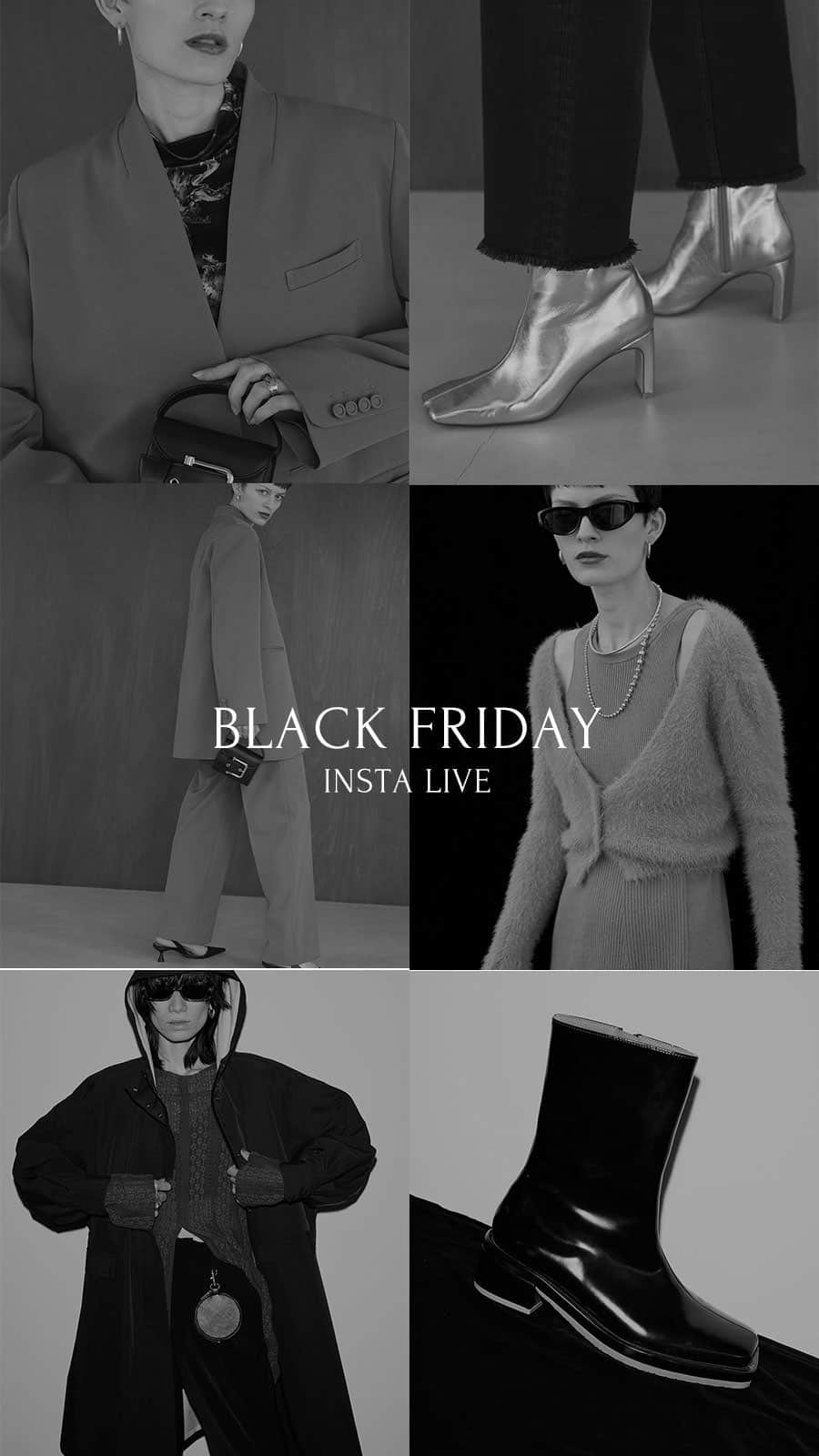 Ameri vintageのインスタグラム：「今回のインスタライブは、 BLACK FRIDAY対象アイテムをご紹介！  ぜひコーディネートの参考にされてくださいね！  【BLACK FRIDAY】 アメリカ発の11月第4木曜日のセール文化、[BLACK FRIDAY]を、 今年はAMERIも開催いたします！  対象アイテムを幅広くご用意し、10%OFFでお求めいただけます。 更に、2点以上のご購入でMORE 5%OFF！  また、着回し力抜群のセットアップや、話題のテックコート、AMERIオリジナルデザインのブーツなど、4日間に渡り日替わりで、30%OFFになる目玉アイテムをご用意します！  ぜひ年末のご自身へのご褒美として、AMERIのアイテムをチェックしてください。 大変お得な、AMERI BLACK FRIDAYをお見逃しなく！  ■開催日時 11/23(木)12:00〜11/27(月)18:00迄  ※店舗は11/26(日)迄の開催です。 ※店舗は営業時間に準じます。  ■開催店舗 ・Ameri VINTAGE WEB STORE ・Ameri VINTAGE 代官山店 ・Ameri VINTAGE 名古屋店 ・Ameri VINTAGE心斎橋店 ・Ameri VINTAGE新宿ルミネ店 (※新宿ルミネ店は10%オフの開催はございません。日替わり30%オフのみ実施致します。予めご了承ください)  ※ZOZOTOWNでの開催はございません。予めご了承ください。  #ameri #amerivintage #fashion #ameri2023autumnwinter #ameri2023undressed」