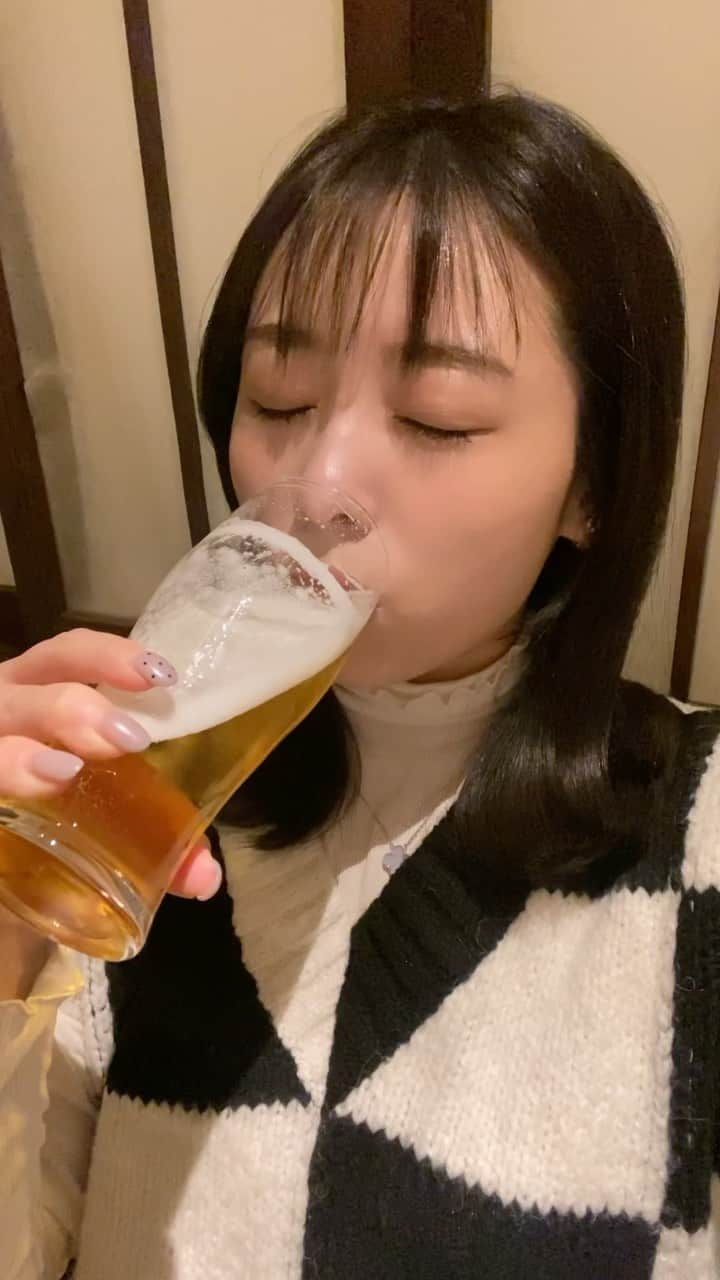 辰巳さくら（さくてん）のインスタグラム：「目ぱちぱち👀🍺 #ビール女子 #酒豪女子 #酒スタグラム」