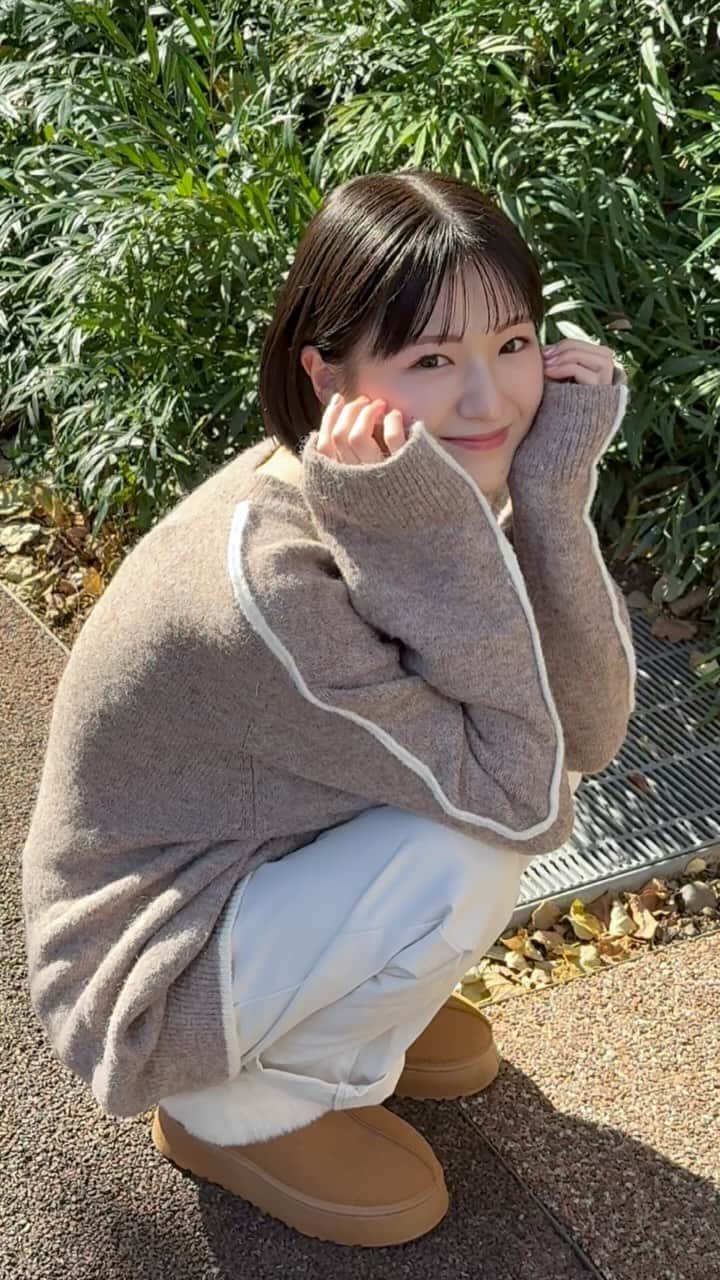 糸原美波のインスタグラム：「青春時代、RADたくさん聞いたなぁ🎧 みんなは何聞いてた？👂🏻♡  #ショートヘア #ショート #ボブ #ミニボブ #秋コーデ」