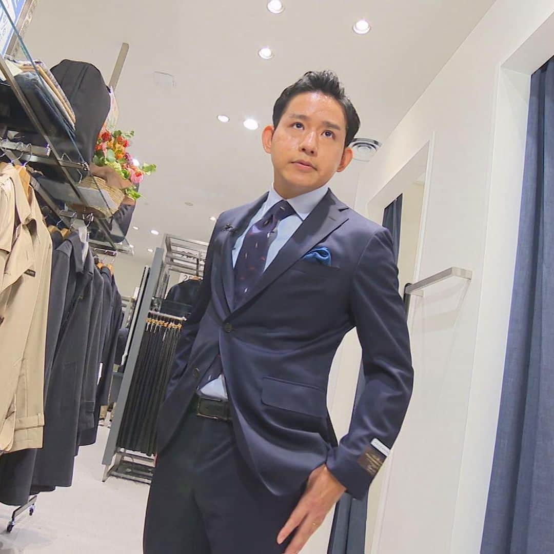 羽地政義のインスタグラム：「テーマは大人の男👨 先週のトコサタで変身しました👀👌 アミュプラザ長崎新館3階にある 「スーツスクエア」でコーディネートしてもらい、 レベルアップしたような気持ちになりました☺️」