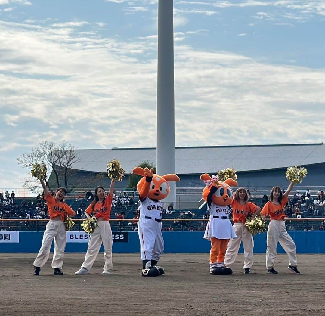 阿部智帆さんのインスタグラム写真 - (阿部智帆Instagram)「🧡🧡🧡 第1回ジャイアンツ祭り⚾︎ 「レジェンドOB 対 女子チーム」  こんなにも豪華な試合で チームメイトと再結成させて頂けるなんて...🥺💓 感謝でいっぱいの１日になりました。  もう一度、グラウンドでみんなで踊れる日がくるなんて 夢にも思ってなかった🥹💓けど、夢みたいに幸せでした。  温かいジャイアンツファンのみなさんと、 熱いスタッフのみなさんに見守って頂きながら 成長させてもらって今日があるんだと 初心に返った日。 VENUSとして出逢えた全てのことが、宝物なんだと痛感🥹  動画は 最後のポーズでシマが近付いてくるのが視界に入った瞬間、 現役時代にタイムスリップしたみたいで実はめっちゃ感動しちゃってるので、記念に置いておきます🤲笑  #giants #ジャイアンツ祭り #続く」11月22日 19時24分 - chiho_abe829