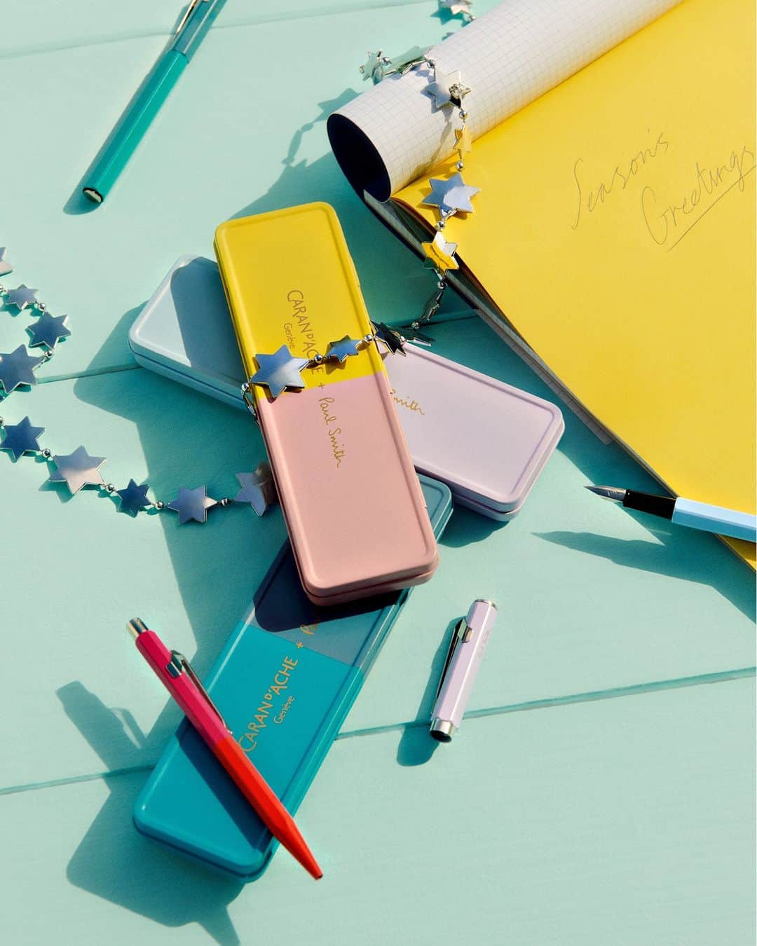 ポールスミスのインスタグラム：「Our long-running collaboration with the Swiss stationery wizards continues.  Tap to shop Paul Smith + Caran d'Ache.   #PaulSmith」
