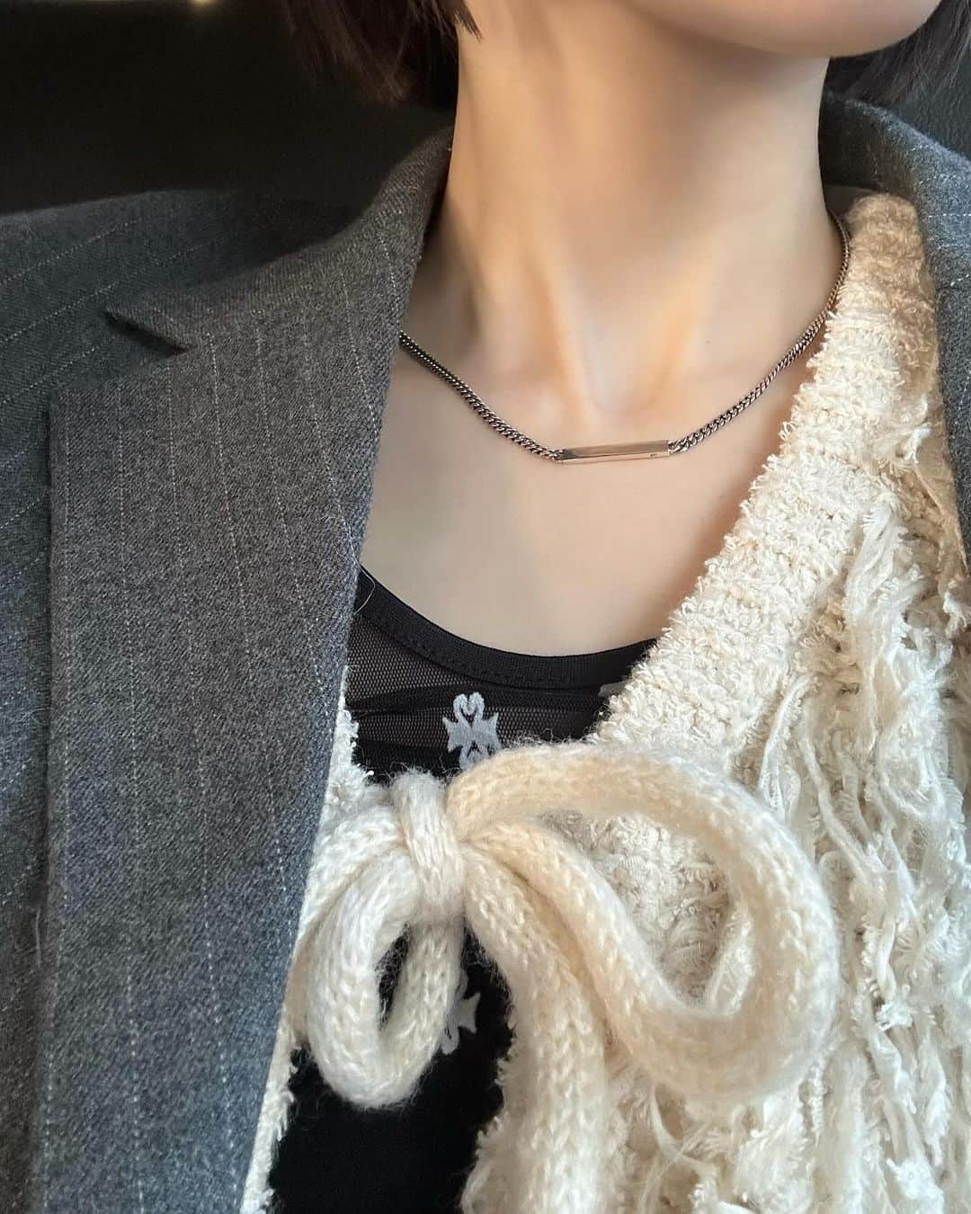 高橋野乃子さんのインスタグラム写真 - (高橋野乃子Instagram)「． お気に入りすぎて毎日つけてるから 2個目の @aletta_jewelry_official ⛓️♡  シンプルすぎるネックレスより 存在感があるのが好きで、 今回は少し華奢なチェーンを選びました♡  かわいすぎる。 ほんとに大好きなアクセサリーショップ♡  #alettajewelry  #東京モーニング」11月22日 21時47分 - _nonstyle_
