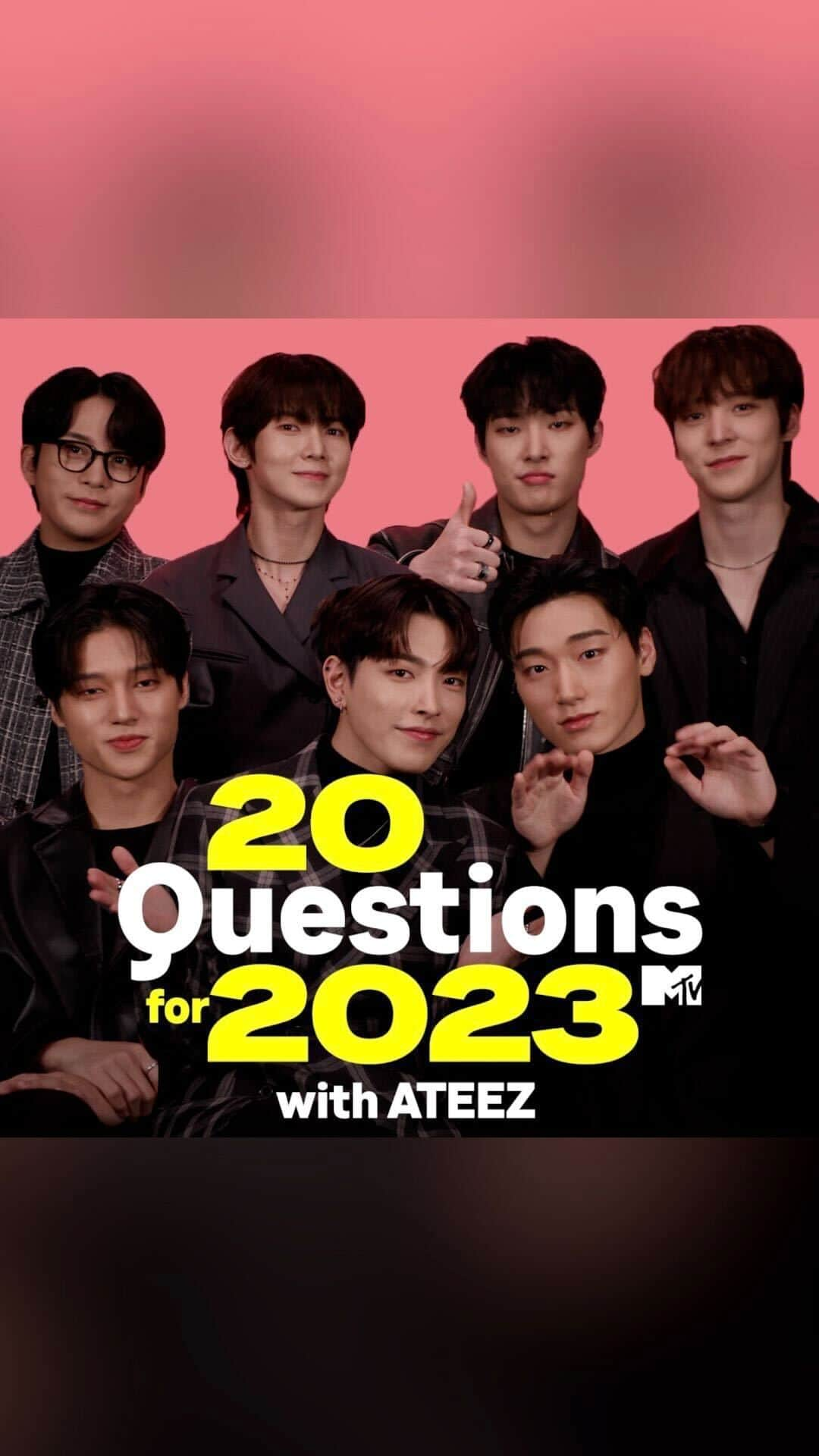 MTVのインスタグラム：「A perfect @ateez_official_ comeback needs 20 questions about their group chat, their selfies, and THE WORLD EP.FIN : WILL 🖤」