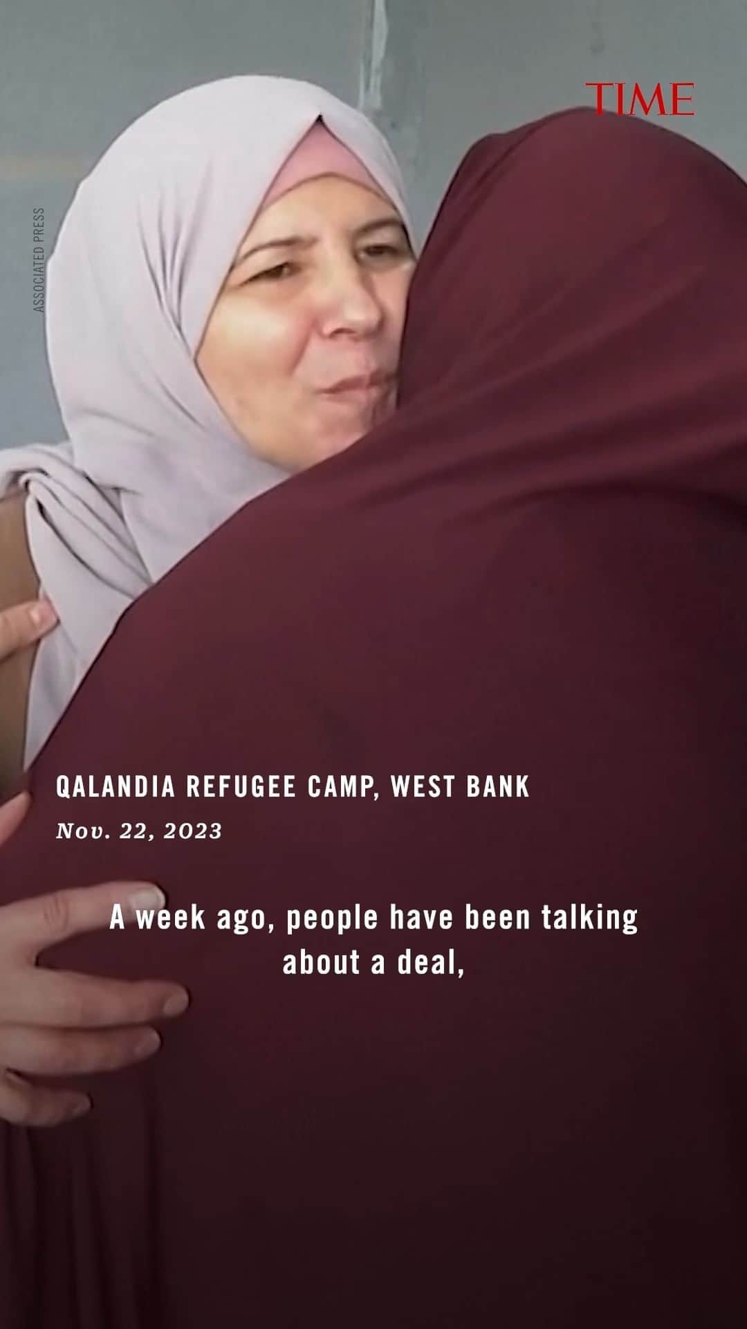 TIME Magazineのインスタグラム：「Mothers of Palestinian prisoners react to Israel-Hamas agreement」